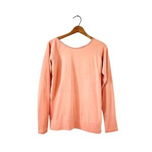 Split59 Yoga Long Sleeve Top Pink - Made in USA - Supima Cotton/Spandex - Size M
